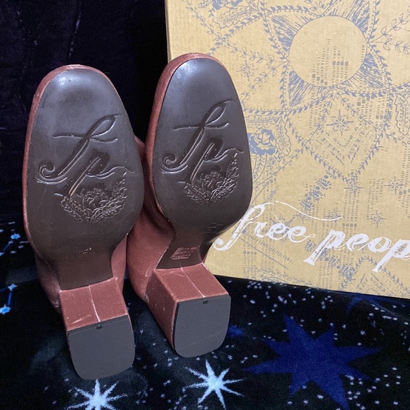 free people VELVET CECILE ANKLE BOOTS ROSE size 38 - Picture 7 of 13